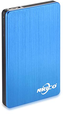 NRICO Disque dur externe portable USB 3.0 HDD 2,5 compatible avec PC, Mac, ordinateur de bureau, PS4 (320 Go, Bleu)