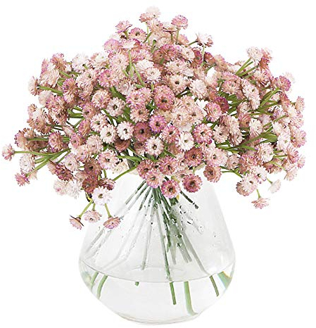 VINFUTUR 3 Mazzi Gypsophila Artificiale Gypsophila Finti Fiori Artificiali per Cimitero Bouquet DIY Matrimoni Decorazioni di Festa Casa Nozze