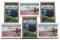 Smiling Art Bilderrahmen Fotorahmen Collage für 6 Fotos, Foto Collage aus MDF Holz mit Glas (Weiß+Dunkelbraun, 6x10x15 cm)