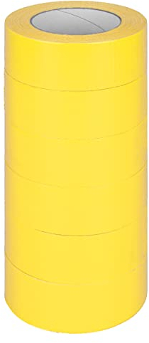verpacking Premium Panzertape 50 m x 48 mm Gelb Gewebeband Gaffa Tape Reparaturband hohe Klebekraft Klebeband mit Naturkautschuk-Kleber (6 Stück)