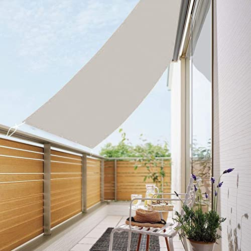 XIANPING Tende da Sole 1M x 1.4M Resistente di Lunga Durata Antistrappo Tenda a Velo da Sole per Estate ed Inverno per Patio Pergola Backyard Outdoor, Grigio Chiaro, 21950