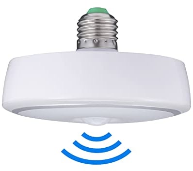DIYZON PIR Motion Sensor Light Bulb, E27 Screw, 15W (Equivalent to 100W), Cool White 6500K, 1500 Lumens, Dusk to Dawn Bulb Activated by Motion, Suitable for Porch, Garage, Basement, Utility Room