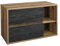 PIASKI Mueble de Lavabo Hampton 100 cm, Colgante y Moderno, Color Roble/Negro Mate