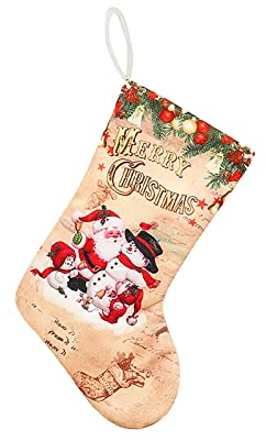 Nikolausstiefel Socken Weihnachtsstrümpfe Deko Personalisierte Weihnachtsstrümpfe einschließlich Weihnachtsmann-Schneemann-Kindern mit Sticktechniken für Weihnachten Nikolausstiefel Weihnachtsdeko