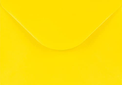 C5 (162x229mm) Coloured Envelopes for A5 Greeting Cards Wedding Invitations & Crafts Pack of 10 (Yellow)