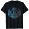 Viking Valhalla Krieger Normanne Runenkreis Götter Rabe Raben Odins Thors Hammer Mjölnir Walhalla Wikinger Fan T-Shirt Schwarz S 36/38 EU Klassisch geschnitten Kurzarm Rundhals Männer Winter Frühling
