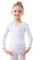 boruizhen Kinder Ballett Wickeljacke Langarm Gymnastik Tanz Ballettjacke Mädchen Baumwoll Ballett Bolero für Mädchen Kinder Damen Weiß S