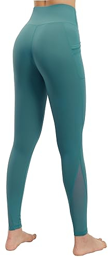 Persit Sport Leggings Damen, Sporthose Yogahose Laufhose Yoga Leggins Tights Sportleggins für Damen Türkis-Size 36 (Herstellergröße S)