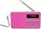 Portable Fm Radio, Digital 3 Watt Stereo 1.5-inch Display, Usb Unique Plastic Button Back Clip, Convenient For You To Go Out And Let You Enjoy Music,PINK,Concord12