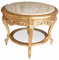 Antik Tisch Couchtisch Marmorplatte Wohnzimmertisch Rokoko Teetisch Gold 66cm bar104 Palazzo Exklusiv