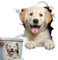 Hobngmuc Weißer Labrador-Aufkleber, Tier-Labrador-Aufkleber | Weißer Labrador bricht durch Wandtattoo | Selbstklebender Wandaufkleber für Hunde, wasserfeste Wanddekorationen für Fliesen, Fenster,