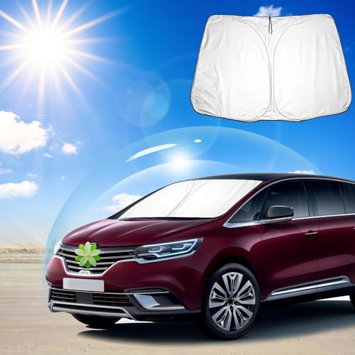 Ruiya Parasol para Parabrisas Delantero Compatible con Renault Espace MPV 2016-2022 Parasol Coche Delantero Anti UV Rayos Parabrisas de Coche Parasol Protección Solar para Espace MPV Accesorios