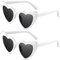 Frienda Sonnenbrille Retro Brille Kostüm Herren Damen Brille (Herz, Weiß)
