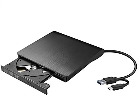 EVURU External DVD Antrieb USB 3.0. tragbar (Color : Svart)