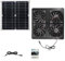 Solarpanel Fan Kit, 12W Solar Panel Ventilator Solar Abluftventilator mit 4 Lüftern, wetterfest mit DC Fan Gewächshäuser, Schuppen, Haustier Häuser, Fenster Auspuff