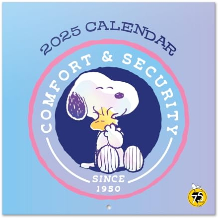 Grupo Erik Kalender 2025 Wandkalender 2025 Snoopy Kalender 2025 Familienplaner 2025 30 x 30 cm Jahreskalender Familienkalender 2025 - Offizieller Snoopy Fanartikel