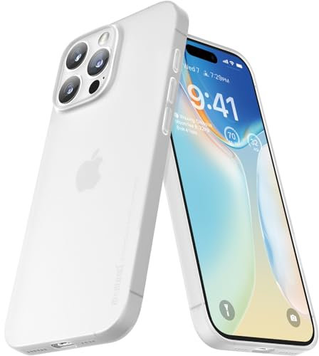 memumi 0.3mm Ultra Slim Case for iPhone 16 Pro Max, Matte Finish Case with Full Camera Protection, Anti-Scratch and Fingerprint Resistant Cover, Support Wireless Charging