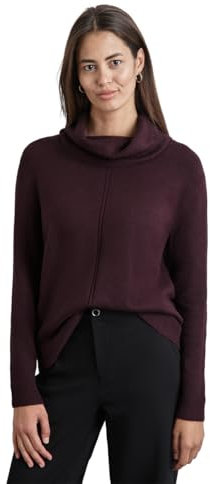 STREET ONE Damen A302786 Rollkragen Sweater, Enigma Red, 44 EU