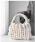LSYHHXC Super Dicke isländische Wolle DIY Handgestrickte Tasche eigene Handgestrickte hausgemachte Einkaufstasche(Beige,22x18x13cm)