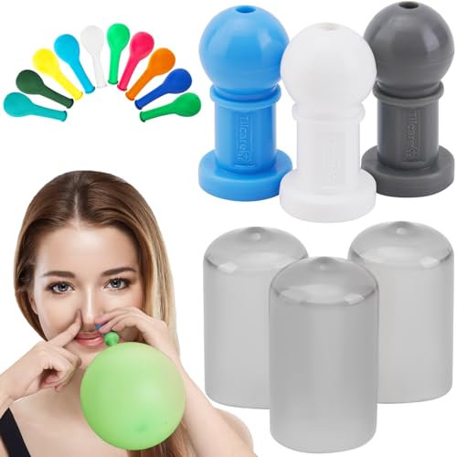 Eustachian Ear Unclogger with 10 Nasal Balloons, 3 Nose Tips & 3 Covers, Ear Pressure Relief Device for Airplane Ear Pressure Relief, Eustachian Tube Unclogger, Ear Unclogger for Tinnitus Relief
