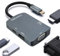 USB Type C HUB USB C to HDMI VGA USB3.0 PD Adapter, USB C to USB Adapter, USB Type-C 90W Power 4in1 Delivery, Compatible with iPhone 15, MacBook Pro/Air 2023, (C-H V U)