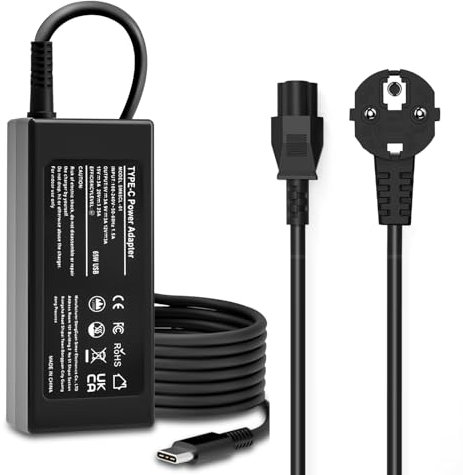 45w USB C Chargeur d'ordinateur Portable Adaptateur pour HP Chromebook X360, HP Spectre 12 13 15, HP Pavilion X2, HP Probook, Elitebook, Envy, Cordon d'alimentation pour Ordinateur Portable de Type C