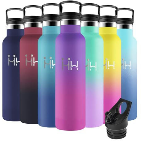 Motswedi Borraccia Termica, 1L senza BPA, Borraccia con Cannuccia, Acciaio Inox, Bottiglia Termica, a Prova di Perdite, Borracce Termiche, Borraccia per Palestra, Ciclismo, Viola Intenso & Rosso Rosa