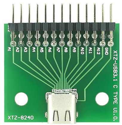 MHADBKH Placa de prueba USB 3.1 tipo C hembra con conector 24P para pruebas y depuración