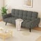JIEXI Sofa Mit Schlaffunktion, Klappsofa Sofa 3 Sitzer, Schlafsofa 195x85cm, Bequemes Geeignet Für Wohnzimmer, Schlafzimmer, Zimmer, Büro(Das zweite Grau)