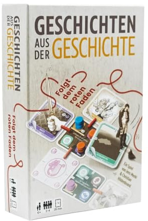 Geschichten aus der Geschichte Spiel - Folgt dem roten Faden, Das Brettspiel zum Erfolgspodcast Geschichten aus der Geschichte, 2-4 Spieler, Ab 10 Jahren, Strategisches Gesellschaftsspiel