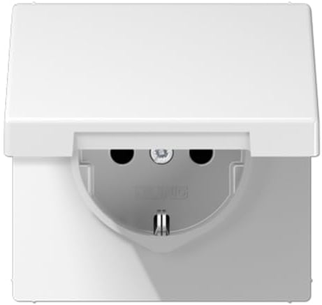 Jung LS1520KLWW SCHUKO Steckdose m.Klappdeckel Alpinweiß Serie LS