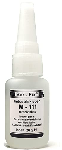 Ber-Fix M111 20g Industriekleber Hochleistungs-Sekundenkleber für Gummi und Metall, Profi-Qualität, Stark & Schnell