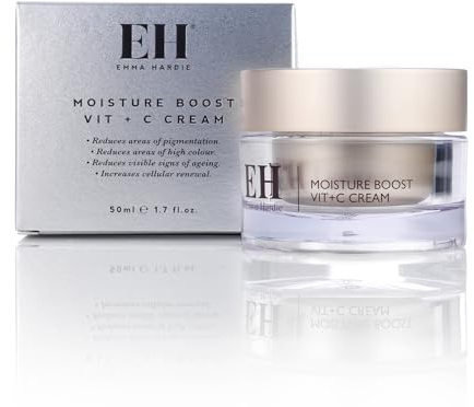 Emma Hardie 50ml Moisture Boost Face Cream with Antioxidant Vitamin C Complex Protection, Reduce Dark Spots, Hyperpigmentation & UV Damage, Suitable for Sensitive Skin, Vegan & Cruelty Free