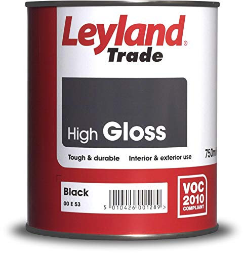 Leyland Trade High Gloss Paint - Black 750ml
