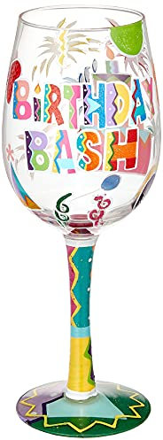 ENESCO Designs by Lolita Birthday Bash Verre à vin peint à la main 425 ml
