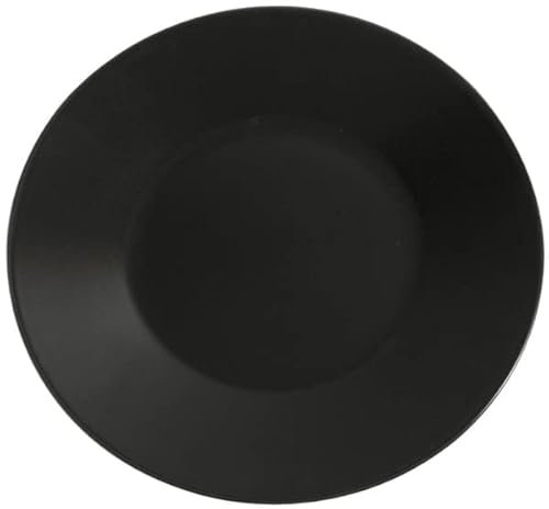 bar@drinkstuff Midnight Wide Rim Plates Black 30.5cm, Pack of 6