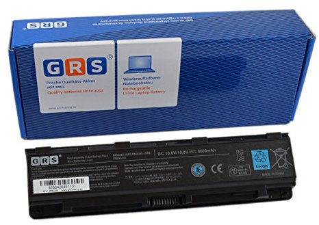 GRS Akku kompatibel mit Toshiba Pro C805, C850, C870, L800, L850, L830, L870, M800, M805 ersetzt: PA5024U-1BRS, PA5024U-BAS, PABAS260, Laptop Batterie 6600mAh,10,8V