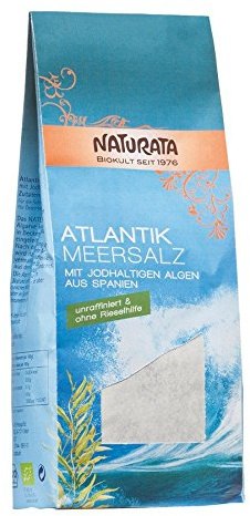 Naturata Bio Atlantik Meersalz mit jodhaltigen Bio Algen (16 x 500 gr)