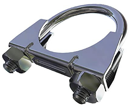 Homesmart 2 x Universal U Bolt Heavy Duty Exhaust Clamp/TV Ariel Pipe Clamp, Multi-coloured, 32mm