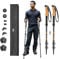 Cascade Mountain Tech Aluminum Quick Lock Trekking Poles Trekkingstöcke, Schwarz Kork Orange, Einheitsgröße
