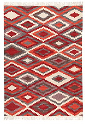 Kilim Carpets by Jalal Teppich Kilim Zagros rot/orange/Mehrfarbig 160 X 230 cm