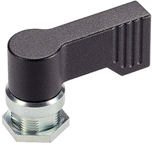 HALDER 24101.0262 Drehriegel, Schwarz, d1=17 mm
