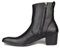 OSSTONE Stivaletto da uomo Chukka in pelle Stivaletti firmati Scarpe casual tacco Chelsea Stivali con Cerniera OS-JY002-black-9.5 nero