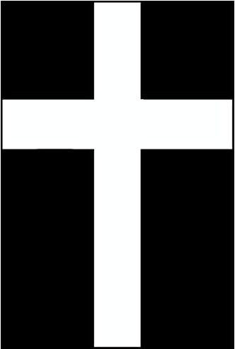 Samunshi® Aufkleber Kreuz für Auto Motorrad 13 x 20cm weiß