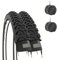 Ecovelò Unisex – Erwachsene 2 Reifen MTB 20 x 1,95 (50-406) + Kammern Schläuche, Schwarz, 20 POLLICI