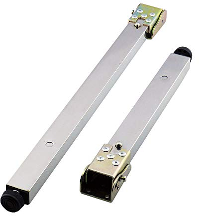 Qiufo Metall Tischbeine, Edelstahl Möbelfüße, Verstellbare Klappbare Quadratische Stützfüße, Arbeitsplatten - Stehtisch - Tisch - Halterung, DIY Zubehör, 60/70 / 80cm