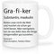 Shirtinator Beruf Definition Grafiker Geschenk Tasse mit Spruch, Arbeit Kollegen Gag Job witzig Teetasse
