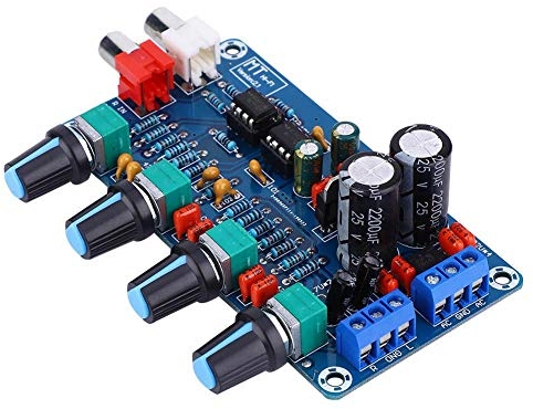 NE5532 HiFi Stereo Vorverstärker Tone Board Höhen Mediant Bass Lautstärkeregler Bestückte Platine Dual AC 12V-18V