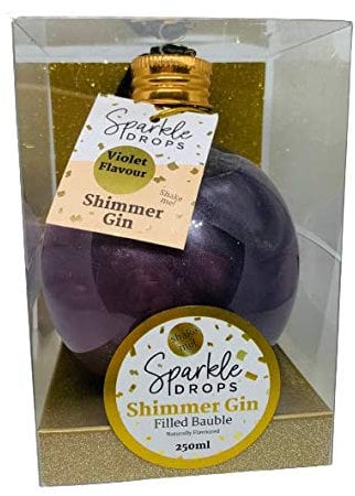 Sparkle Drops Giant Violet Flavoured Drinks Shimmer Gin Ball (250ml)