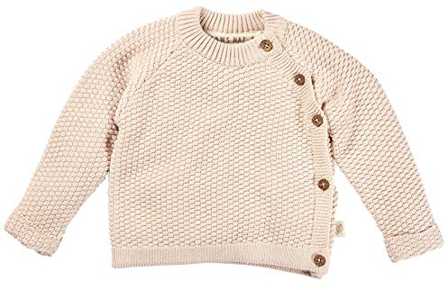 Bio Baby Perlen Jäckchen 100% Bio-Baumwolle (kbA) GOTS zertifiziert, Rosé Melange, 50/56